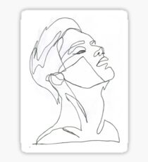 Boy Looking Up (one lined) Sticker