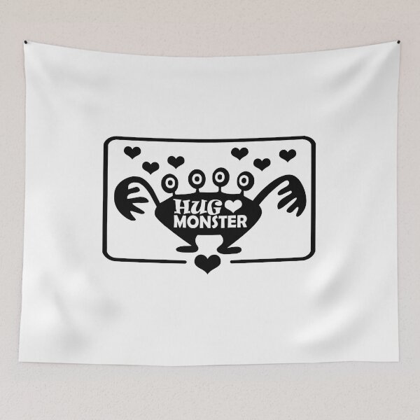 Item preview, Hug Monster / Monster Hug / Free Hugs (Black Heart Version) designed and sold by NameThatShirt.