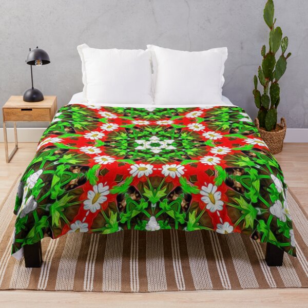 Item preview, Red and White flower pattern designed and sold by Patternflower.
