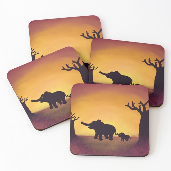 Item preview, Sunset elephants designed and sold by Lunalovett34.