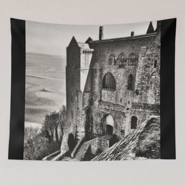 Item preview, Atop Mont Saint Michel in Grayscale designed and sold by Susan Maxwell Schmidt.