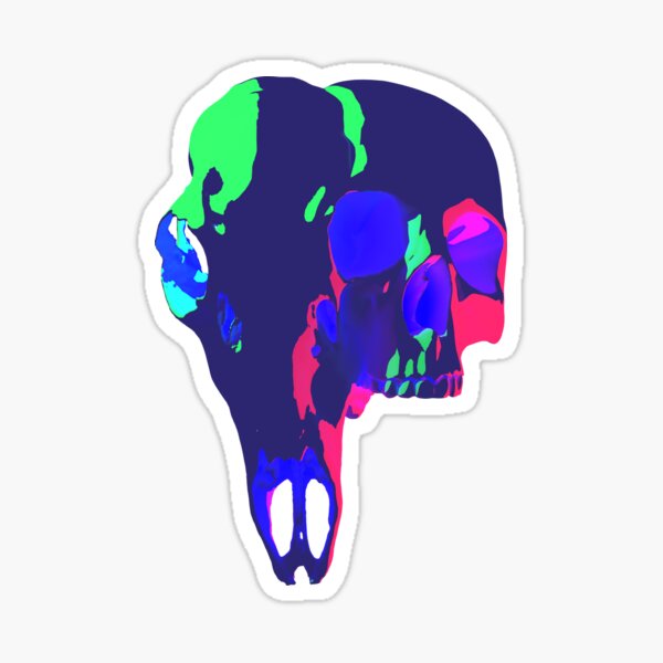 "Amalgam Skull" Sticker for Sale by Ragsy Redbubble