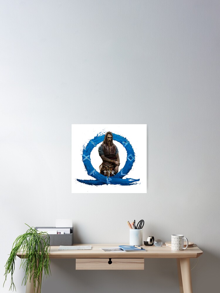 Tyr God of War Ragnarök God of War Ragnarok Mounted Print for Sale by  Moon's Ear