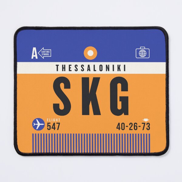 Item preview, Luggage Tag A - SKG Thessaloniki Greece designed and sold by VoodooCircus.