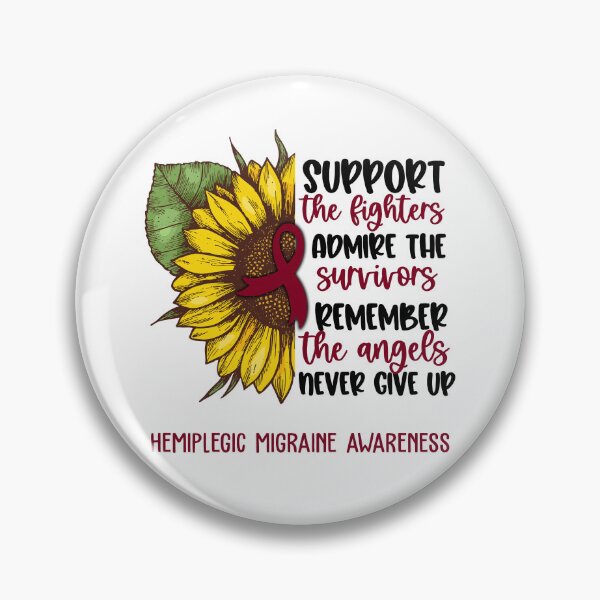 Item preview, Hemiplegic Migraine Awareness - Support the Fighters Admire the Survivors Remember the Angels Never Give Up designed and sold by whlrcheryl.