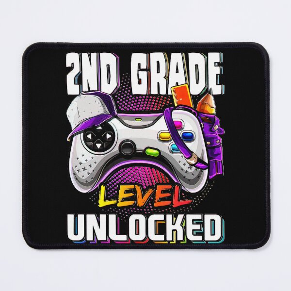 Item preview, 2nd Grade Level Unlocked Back to School Video Game Girls designed and sold by BargerStore.