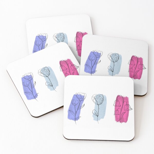 Item preview, aesthetic flower doodles color swatches - tulip rose snow drop designed and sold by Dazely.