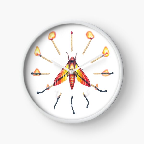 Matchstick Moth Clock