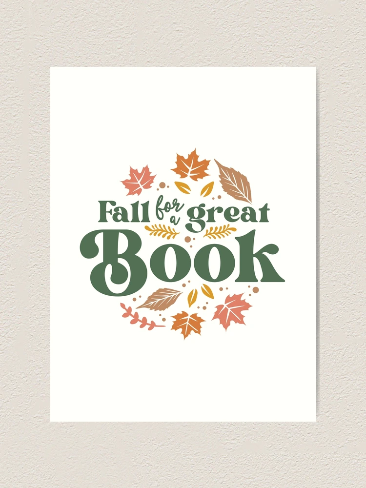  FALL INTO A GOOD BOOK Reader Autumn Reading Books Meme T-Shirt  : Clothing, Shoes & Jewelry