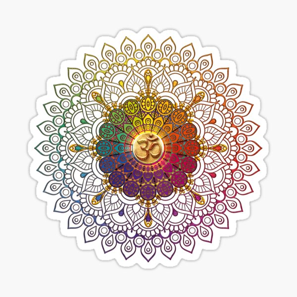 OM Rainbow Mandala Sticker