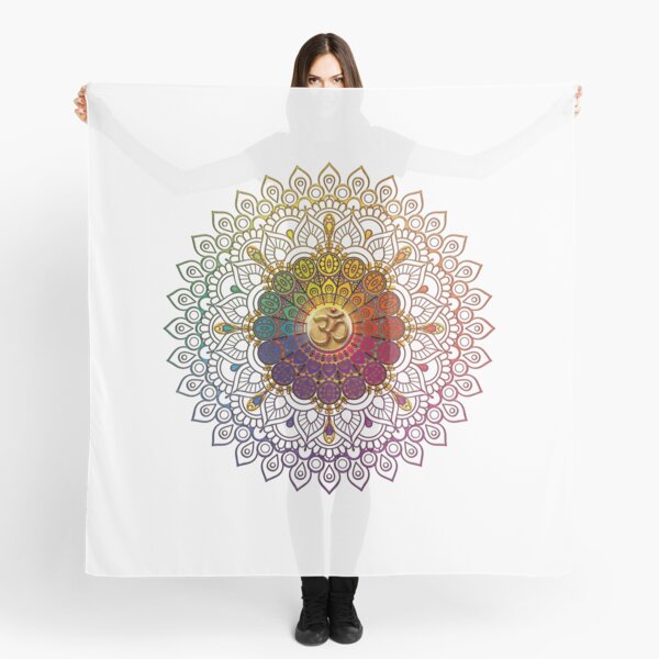 OM Rainbow Mandala Scarf