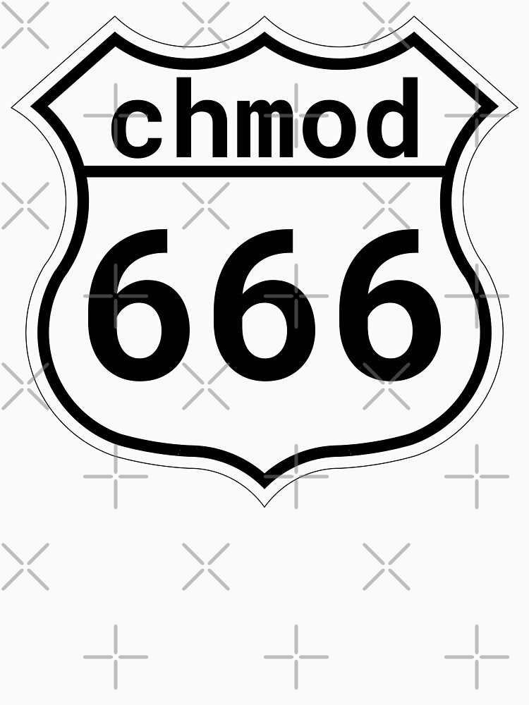 chmod 666 - Linux/Unix Sysadmin Black Parody Design by geeksta