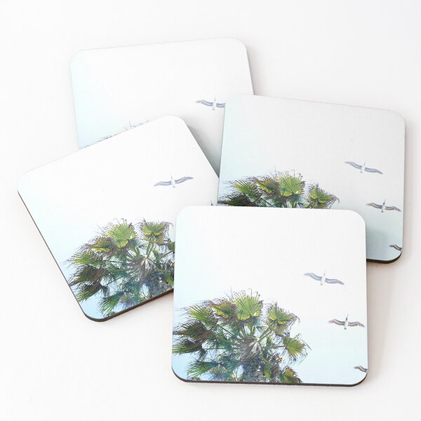 Item preview, Dream-like Palm and Pelicans Flying Overhead designed and sold by Nalinne Jones.