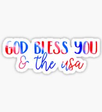 God Bless You & The USA Sticker