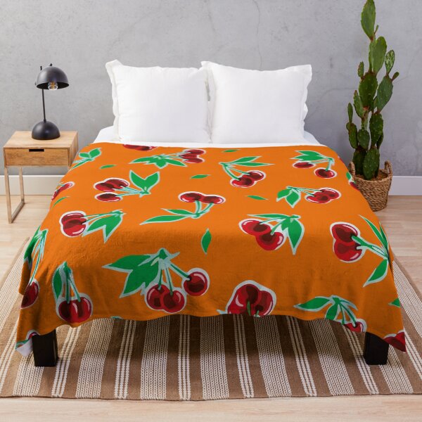 Item preview, Authentic mexican oilcloth orange cherries tablecloth mexican textil designed and sold by T-Mex.