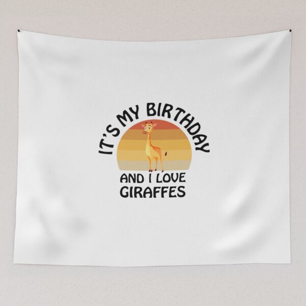 Item preview, It's my birthday and I love giraffes designed and sold by eNVy Co.