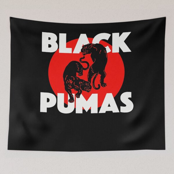 Artikelvorschau, schwarzes pumas band logo neu rot und weiß entworfen und verkauft von DEREKMCGOY.