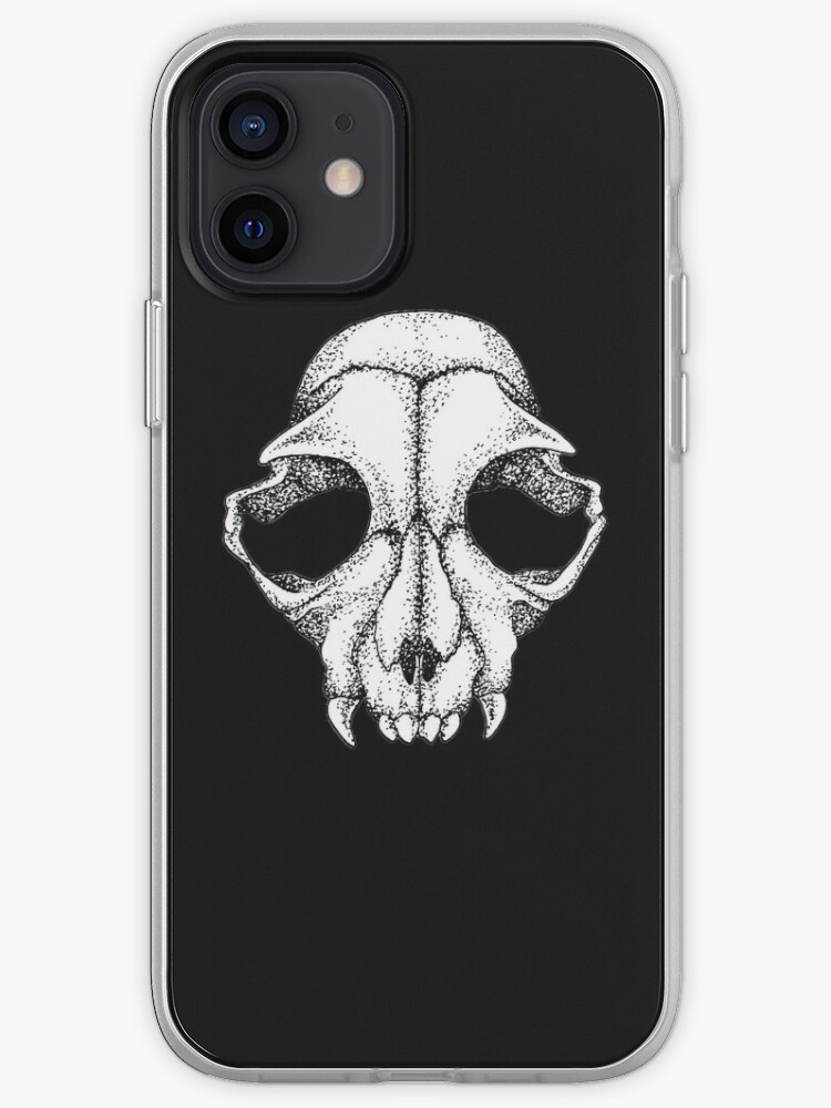 Coque Iphone Dessin De Crane De Chat 22 000 Points Par Isxlin Redbubble