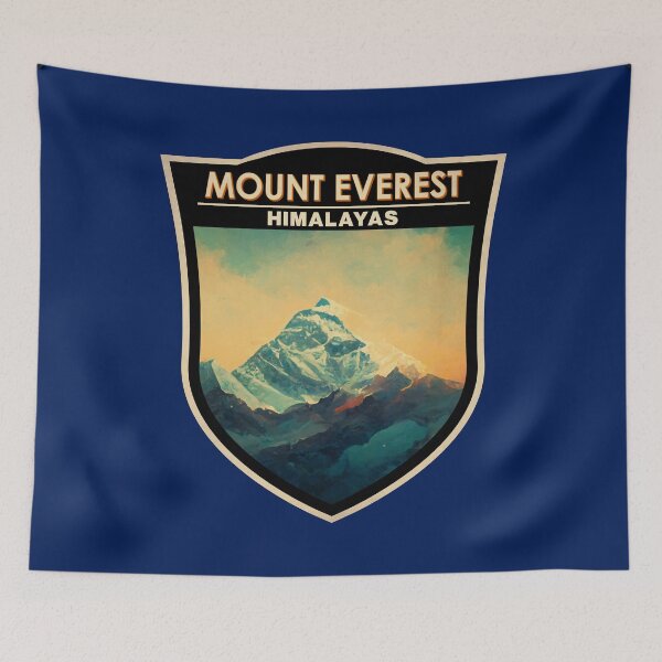 Item preview, Mount Everest Himalayas Watercolor Badge designed and sold by KrisSidDesigns.