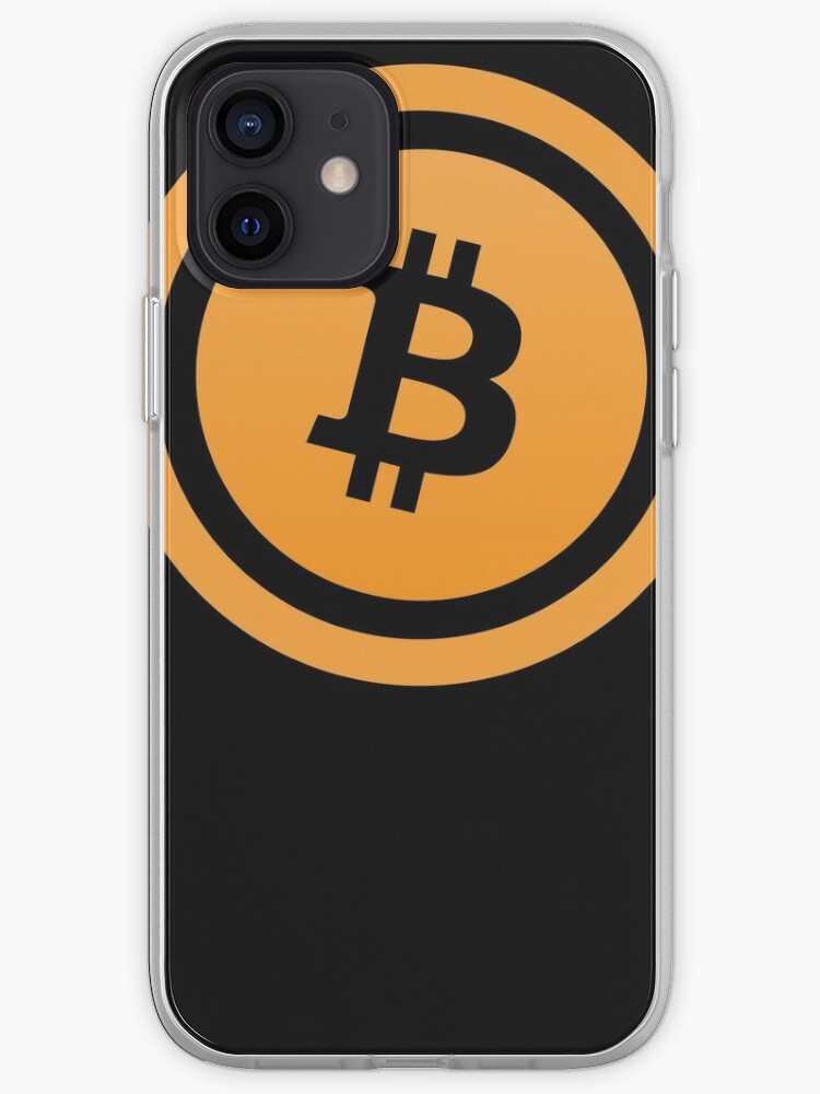 Bitcoin Logo Bitcoin B On Flat Coin Icon Iphone Case Cover By Misdememeor Redbubble