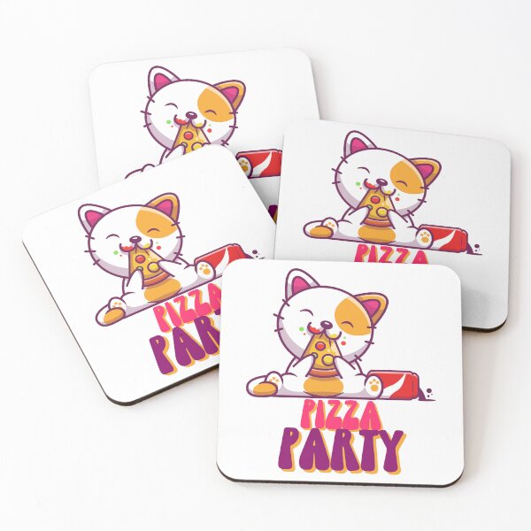 Item preview, Cute Kitty eating Pizza designed and sold by GarnersDesigns.
