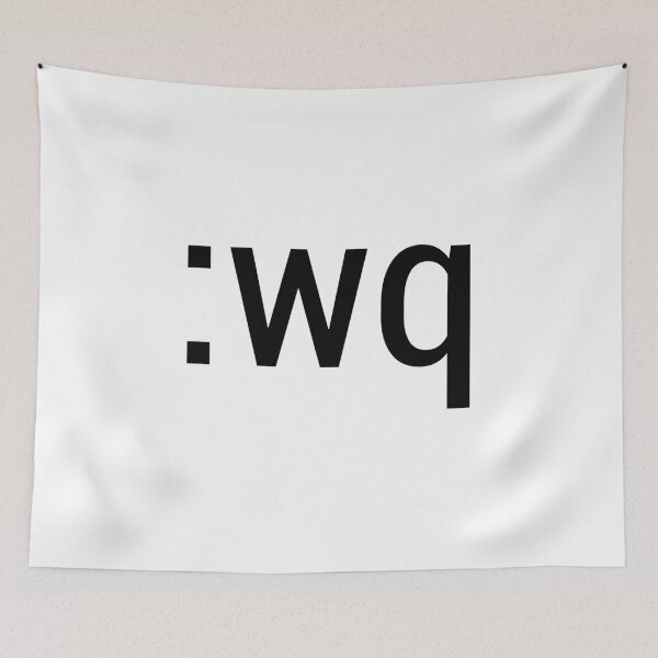 Item preview, :wq How to exit the Vim editor Black Text Design designed and sold by geeksta.