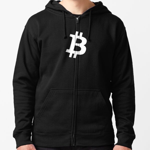 Bitcoin Logo - B Symbol Zipped Hoodie