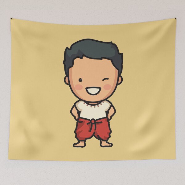 Item preview, Kawaii Cute Traditional Thai Man Cartoon designed and sold by TwoTenDesign.