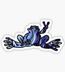 Psychedelic Peace Frog Sticker