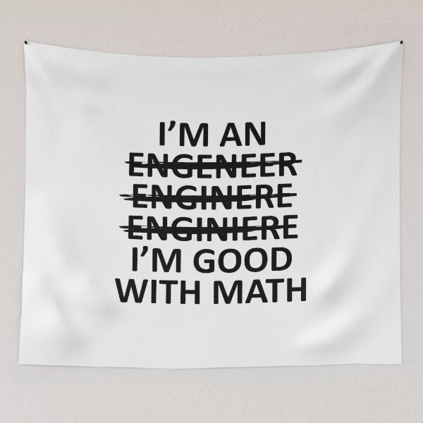 Item preview, Funny Engineering Joke - Can't Spell - I'm Good with Math designed and sold by EstelleStar.