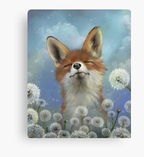 Dandelion fox Canvas Print