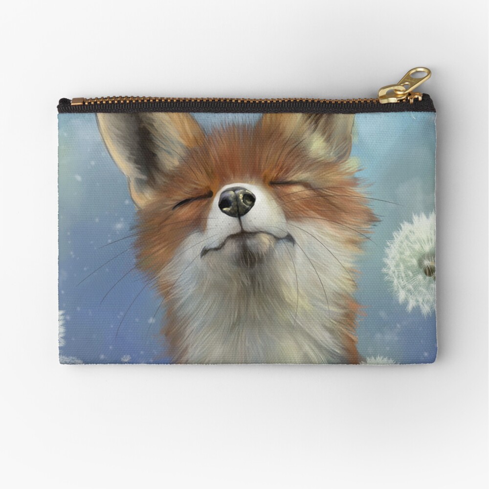 Dandelion fox Zipper Pouch