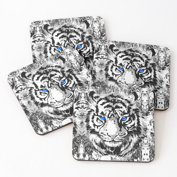 Item preview, White Tiger Head - Vintage Retro Tiger Face designed and sold by BigWildKiwi.