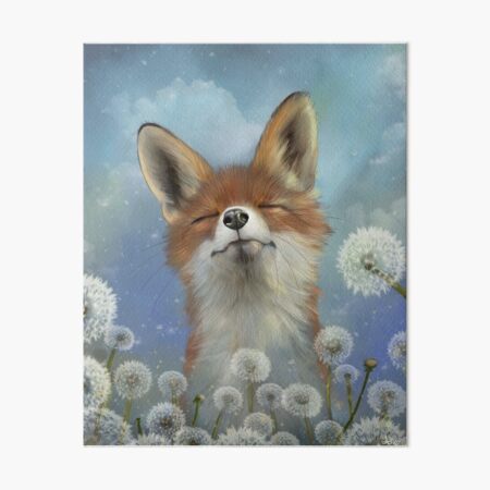 Dandelion fox Art Board Print