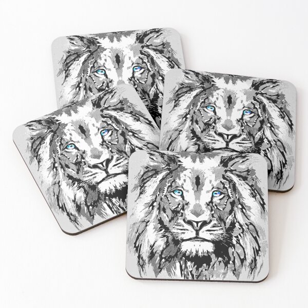 Item preview, White Lion Head - Realistic Lion Eyes designed and sold by BigWildKiwi.
