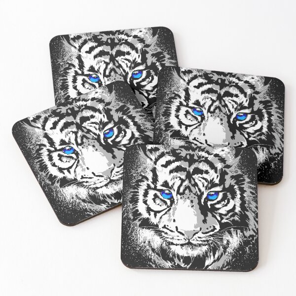 Item preview, White Tiger Head - Realistic Tiger Eyes designed and sold by BigWildKiwi.