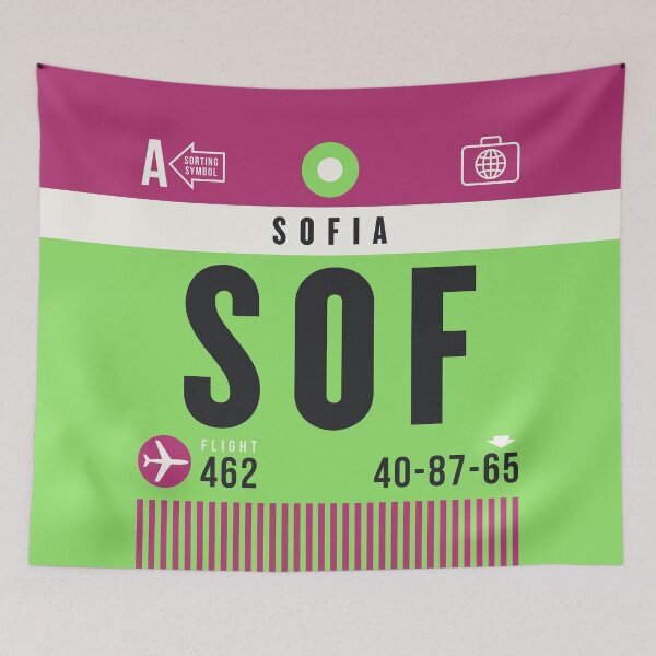 Item preview, Luggage Tag A - SOF Sofia Bulgaria designed and sold by VoodooCircus.