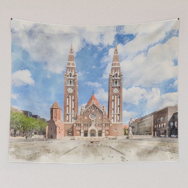 Item preview, The Votive Church in Szeged, Hungary designed and sold by mitzobs.