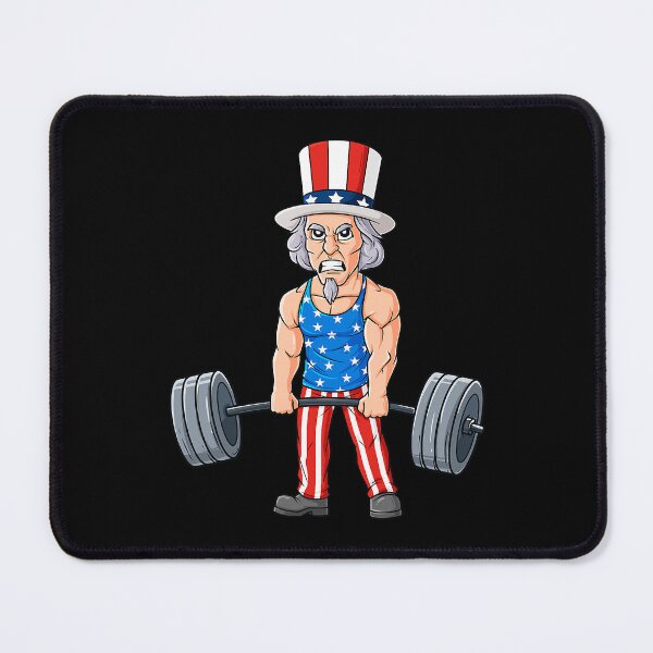 Item preview, 4th Of July Uncle Sam Weightlifting Funny Deadlift Fitness designed and sold by GeorgiHeyward.