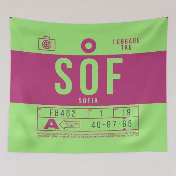 Item preview, Luggage Tag B - SOF Sofia Bulgaria designed and sold by VoodooCircus.