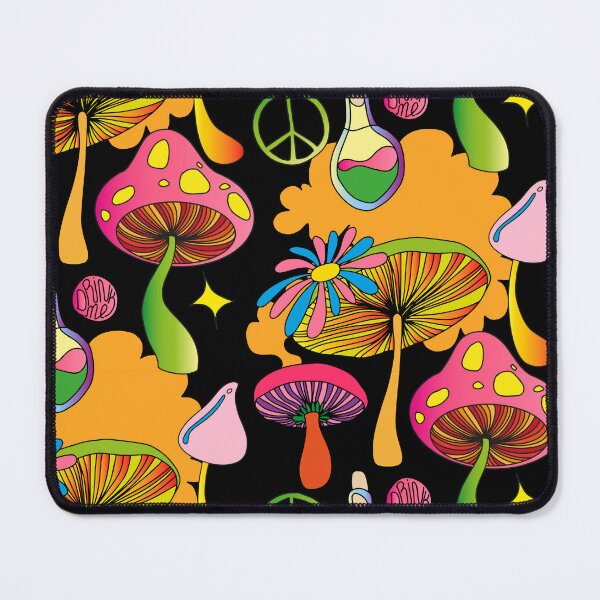 Item preview, Retro Groovy Hippie Psychedelic Magic Mushroom Trippy Hippie 60s 70s Aesthetic Art designed and sold by Cymphonyskar.
