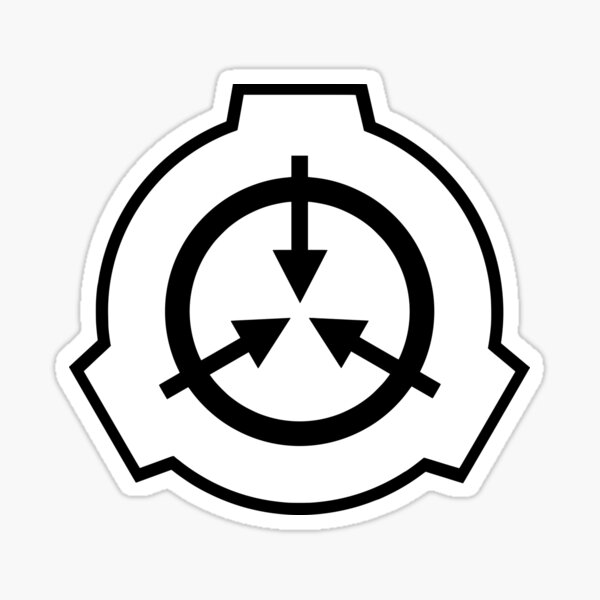 SCP Foundation Logo - Wh Square Car Magnet 3 x 3