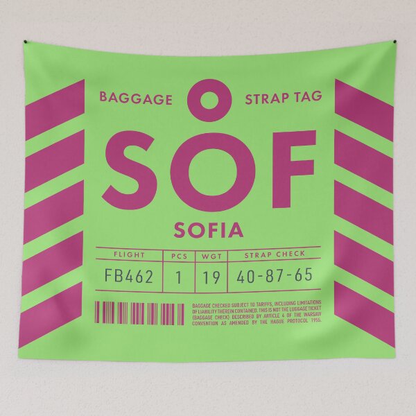Item preview, Luggage Tag D - SOF Sofia Bulgaria designed and sold by VoodooCircus.