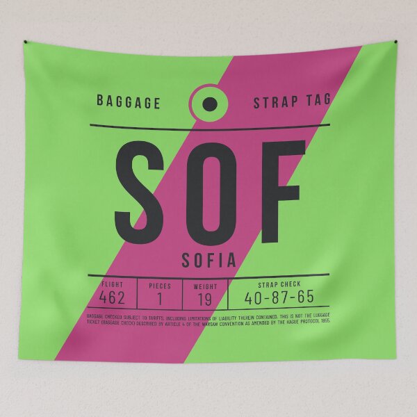Item preview, Luggage Tag E - SOF Sofia Bulgaria designed and sold by VoodooCircus.