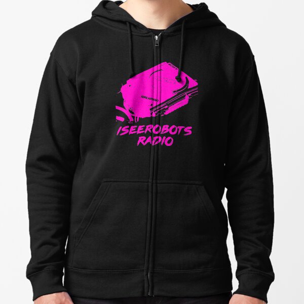 IseeRobots Radio Network T-Shirt. Dope Walkman! Zipped Hoodie