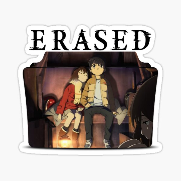 Erased Anime Stickers for Sale