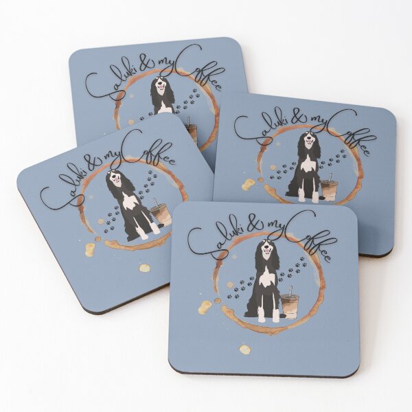 Item preview, Gorgeous Saluki Dog and My Coffee designed and sold by ElruffPets.