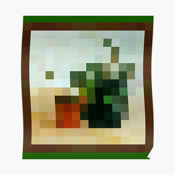 "Plant Minecraft Painting Art Board Print" Poster for Sale by
