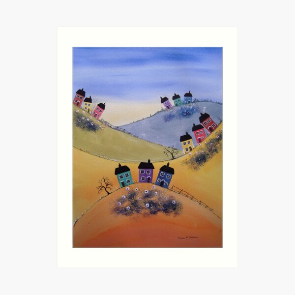 Houses on the Hills Art Print