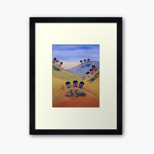 Houses on the Hills Framed Art Print